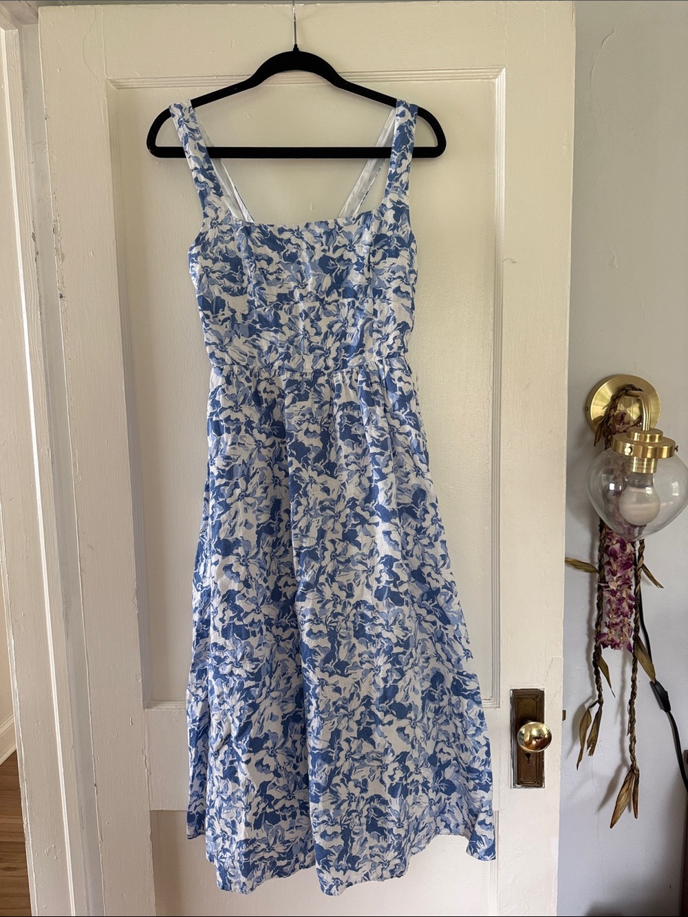 QUINCE 100% European Linen Fit and Flare Midi Dress size Large - Picture 4 of 9
